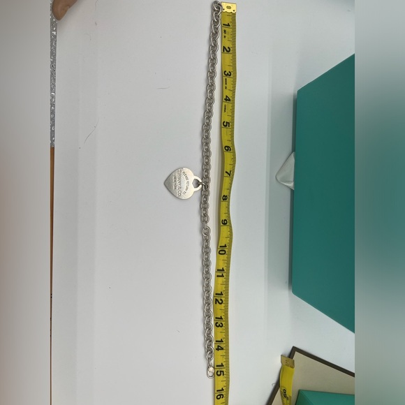 🔴Authentic TIFFANY & CO Vintage Extra Large RTT Heart Pendent Link Necklace 🔴 - Picture 12 of 14